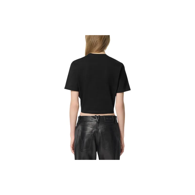 VERSACE Medusa Safety Pin Cropped T Shirt-2