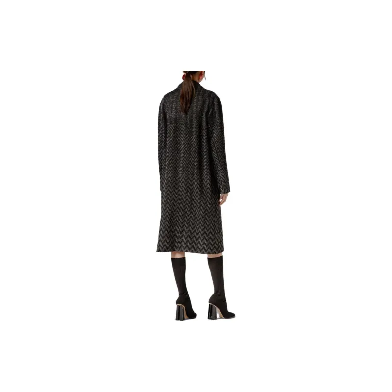 MISSONI Zigzag Long-Sleeved Knitted Coat-2