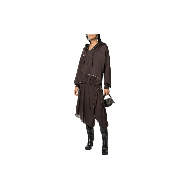 DIESEL Long-Sleeved Dresses Women's Brown-3