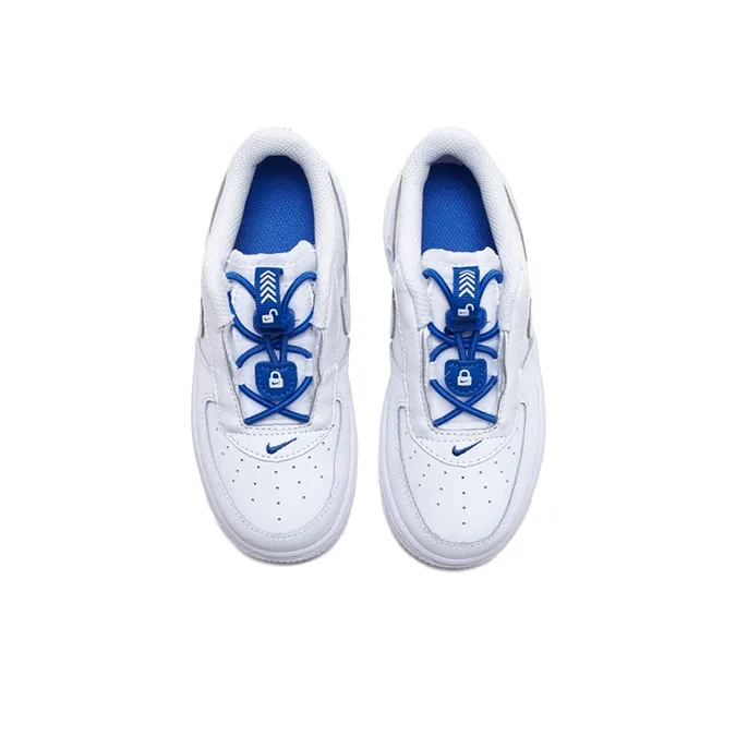 Nike Air Force 1 Toggle Low Top Toddler Shoes White Blue Infant And Toddler-3
