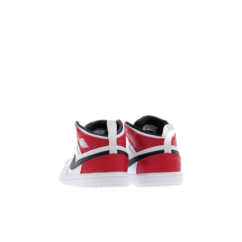Jordan 1 Mid White Black Gym Red TD-3