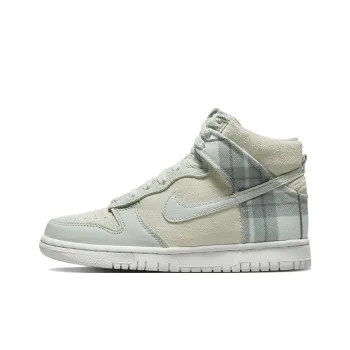 Nike Dunk High SE Tartan Plaid White Light Green GS