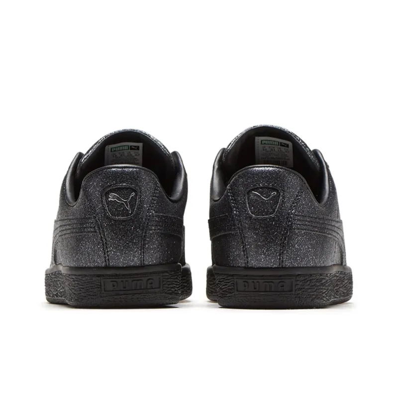 PUMA Basket Series Heart Silver Low-Top Kids' Skateboarding Shoes Black Teenagers-3