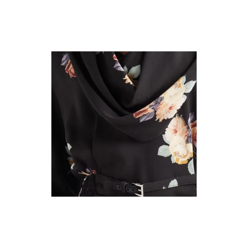 PRADA Sablé Long Sleeved Dress Women's Black-4