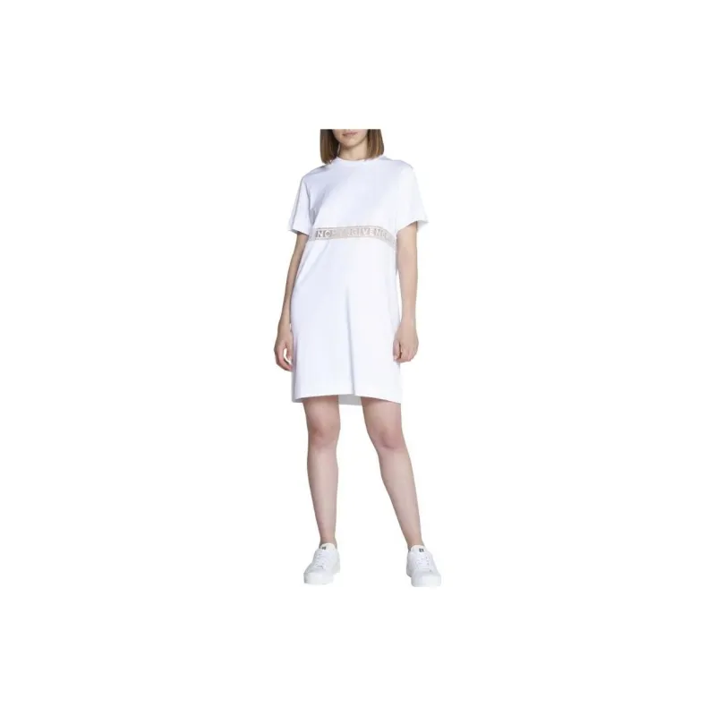 Givenchy Lace Incrustation T Shirt Dress 'White'-1