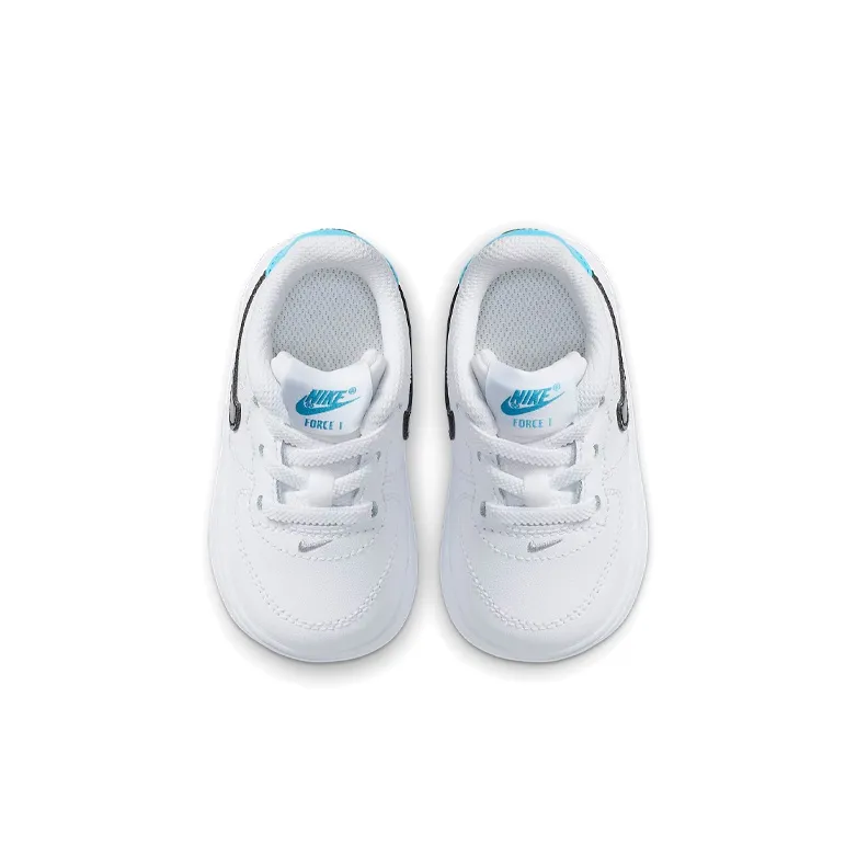 Nike Air Force 1 18 Low Top Skateboard Shoes White Blue Infant And Toddler-3