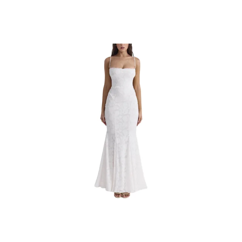 HOUSE OF CB JOAN Slip Dress Women's Ivory/Ivory White-3