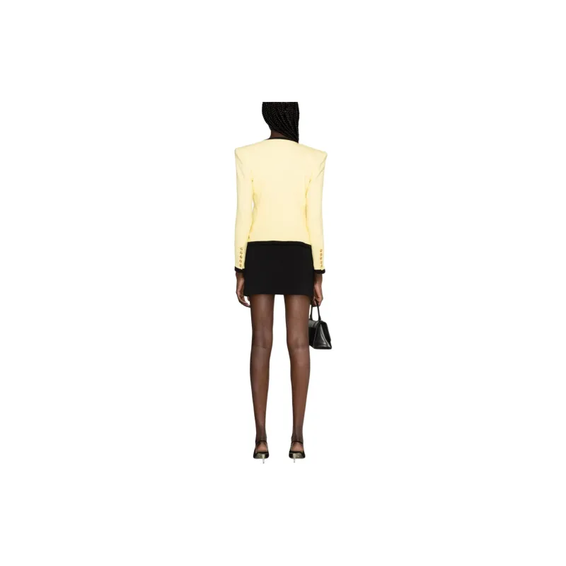 BALMAIN Contrast Trim Crepe Blazer-2