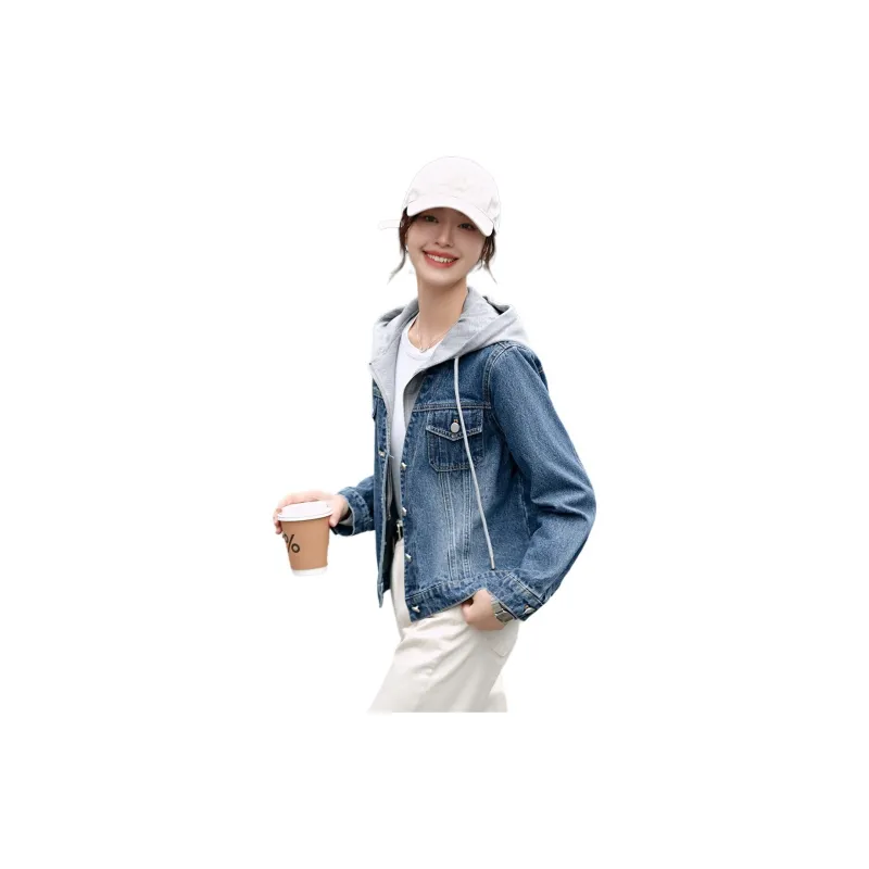 Mo Han Yi Mei Denim Jacket Women's Denim Blue-1