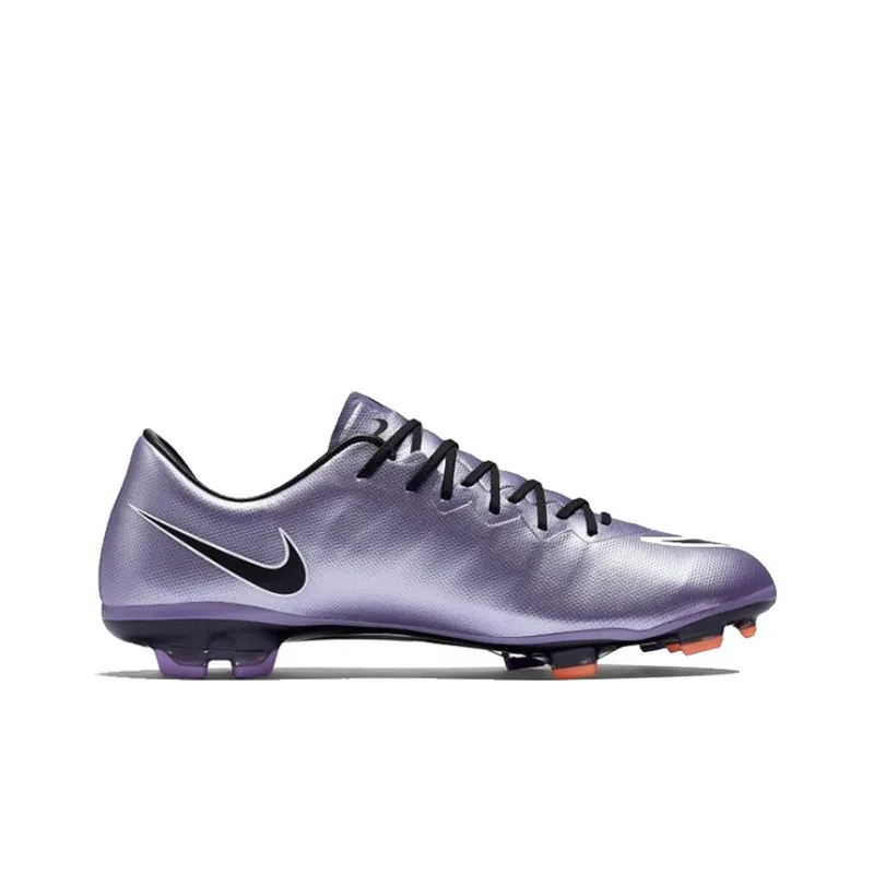 Nike Air Zoom Vapor X Slip-Resistant Cushioning Wear-Resistant Coverage Low-Top Kids' Soccer Shoes Purple Teenagers-1