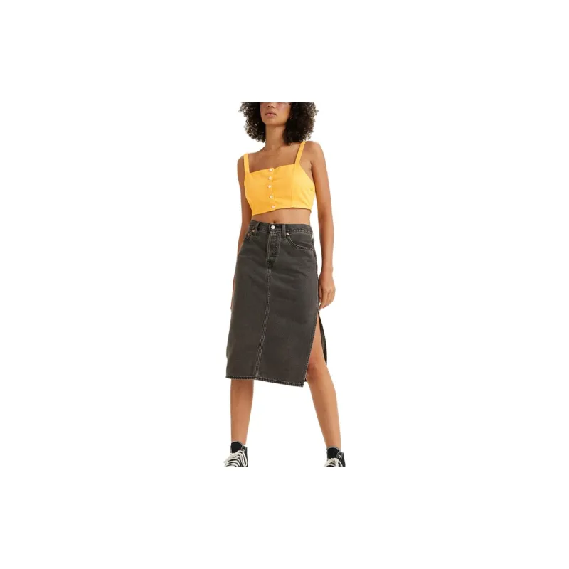 Levis Casual Long Skirts Women's Smoke Gray-2