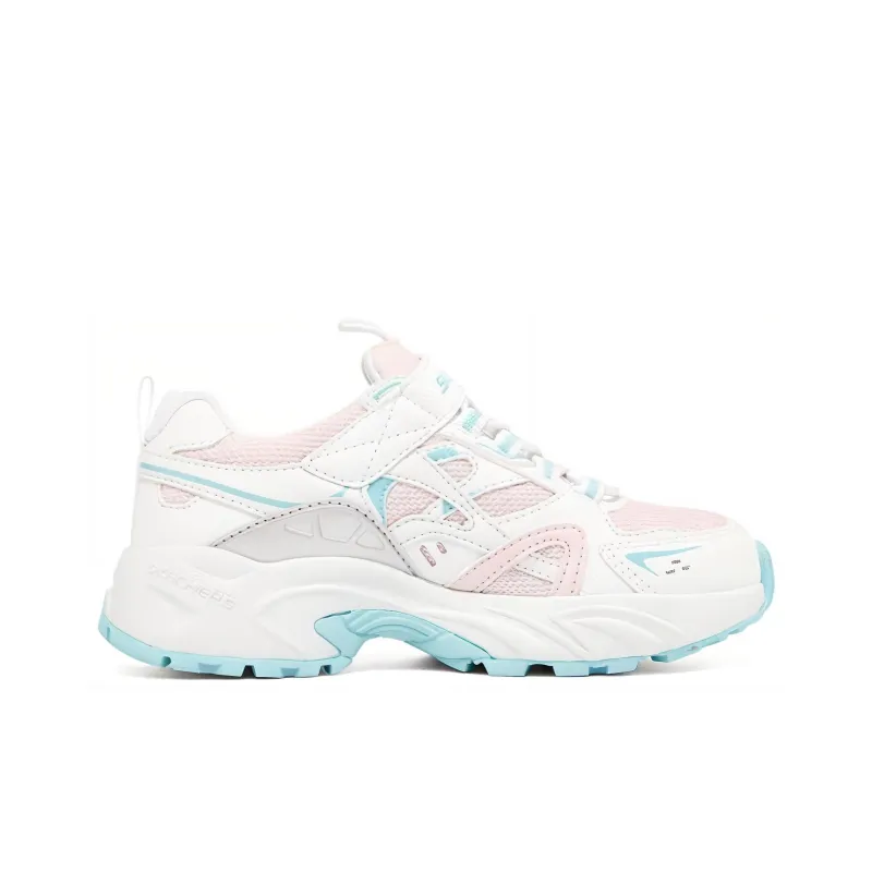 Skechers Stamina Series Slip Resistant Cushioning Abrasion Resistant Kids Lifestyle Shoes White Pink Teenagers-1
