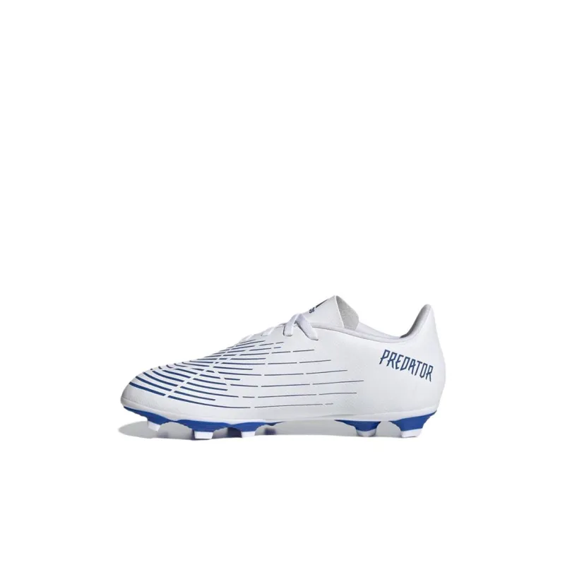 Adidas Abrasion Resistant Low Top Kids' Soccer Shoes White Blue Kids'-0