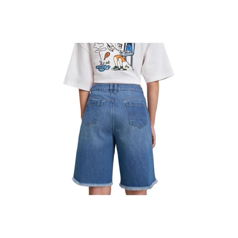 Converse Denim Shorts Women's Blue-3