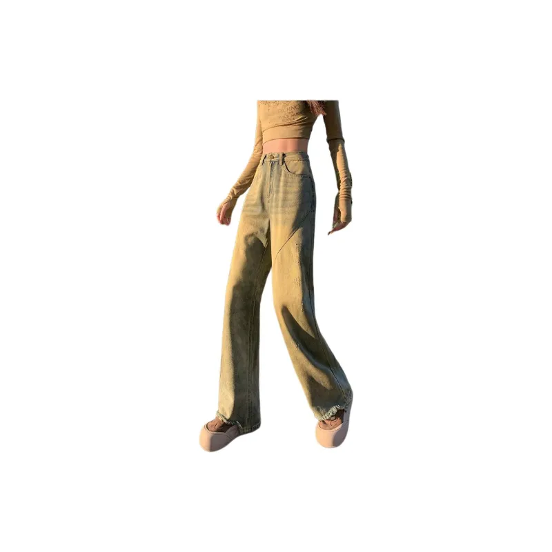 Kazakhstan Jeans Women's Yellow Mud-1