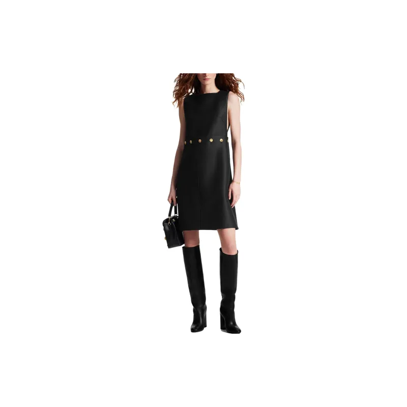 LOUIS VUITTON Button Waist Mikado Dress-2