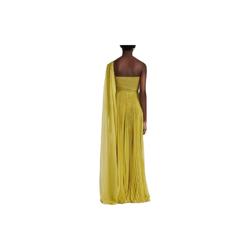 DIOR Long-Sleeved Dresses Women's Yellow-2