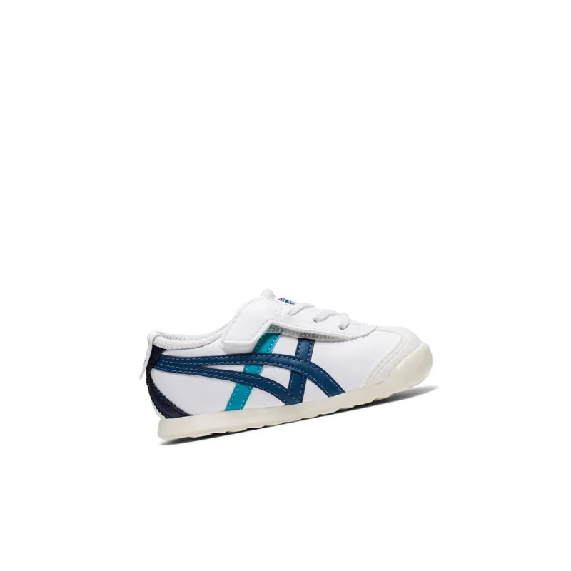 Onitsuka Tiger MEXICO 66 TS Anti Slip Wear Resistant Low Top Sports Casual Shoes White Blue Infant And Toddler-1