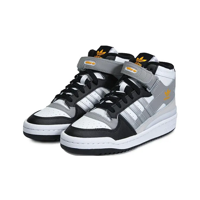 Adidas Forum Mid J 'White Black Silver'-2