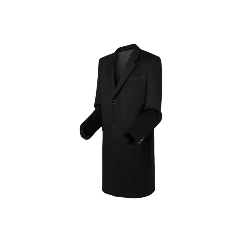 LOUIS VUITTON Single Breasted Tailored Cashmere Coat-2