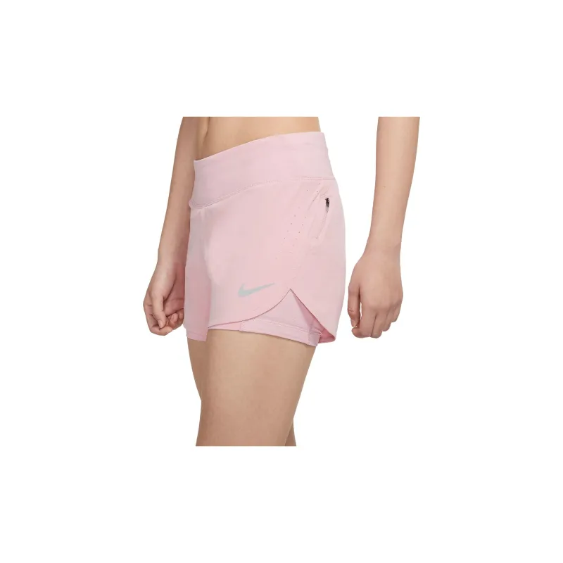 Nike Eclipse 2 in 1 Running Training Sports Woven Shorts Pink-3