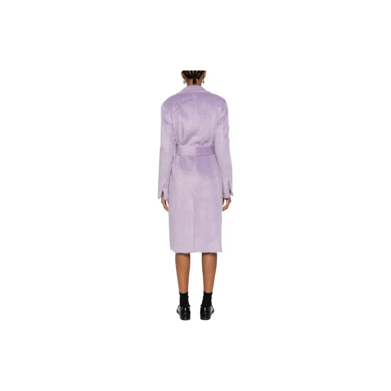 MANUEL RITZ Velvet-feel Coat Women's Purple-2