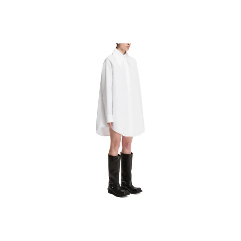 JIL SANDER Long-Sleeved Dresses Women's White-5