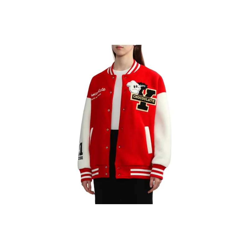 :CHOCOOLATE Bunny-motif Letterman Jacket-12