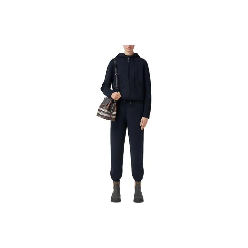 Burberry Knitted Sweatpants Women's Dark Charcoal Blue-1