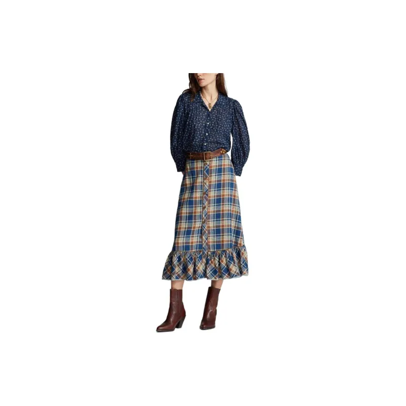 Polo Ralph Lauren Sadie Cotton linen Blend Skirt-1