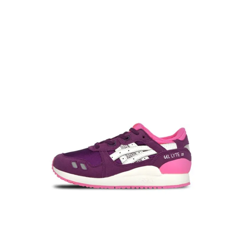 Asics Gel-Lyte Abrasion-Resistant Low-Top Kids' Running Shoes Purple Pink Children Aged 3-7 Years Old-0