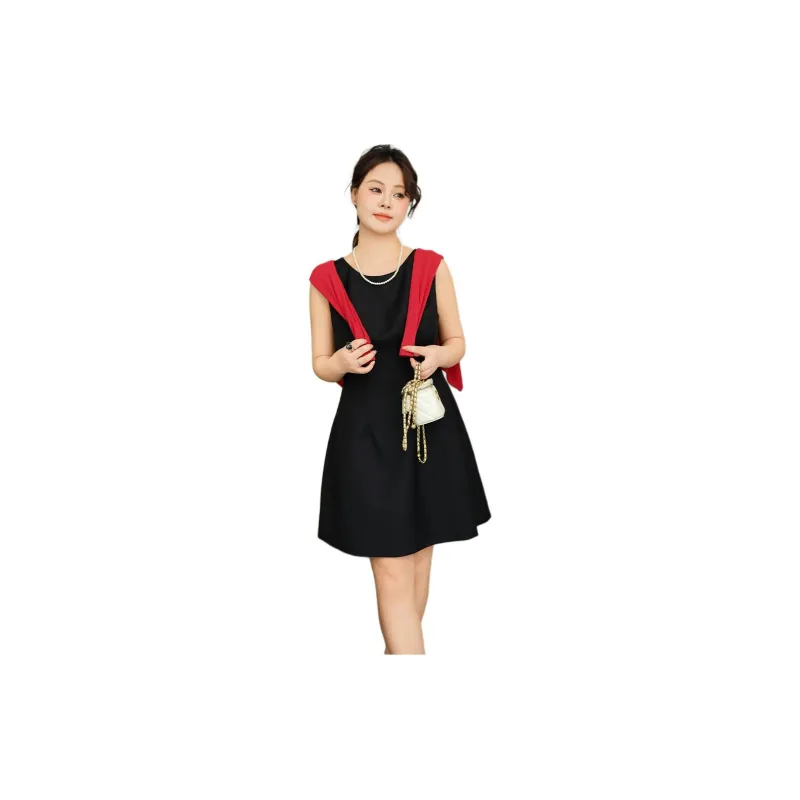 DAMABAIFENBAI Sleeveless Dress Women's Black-2