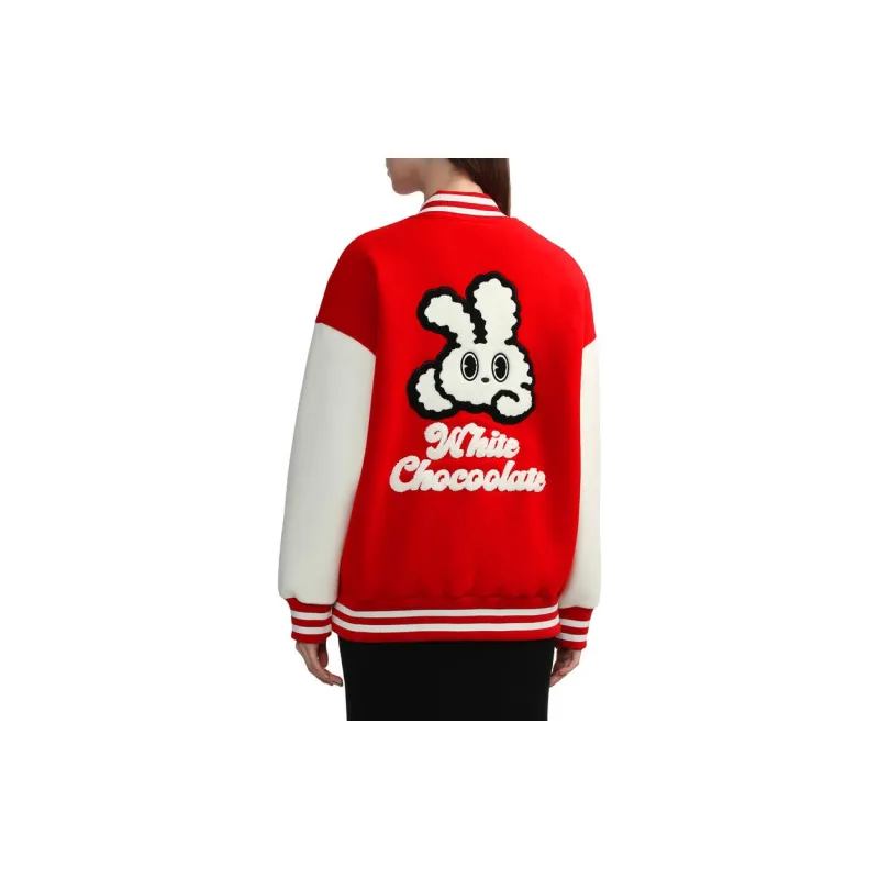 :CHOCOOLATE Bunny-motif Letterman Jacket-14