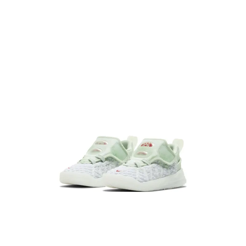 Nike Lebron 18 NRG Slip-Resistant Cushioning Wear-Resistant Basketball Shoes White Green Gray Infant And Toddler-2