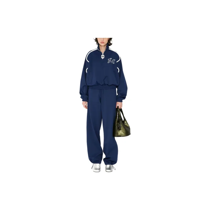 JW Anderson Knitted Sweatpants Women's Blue-4