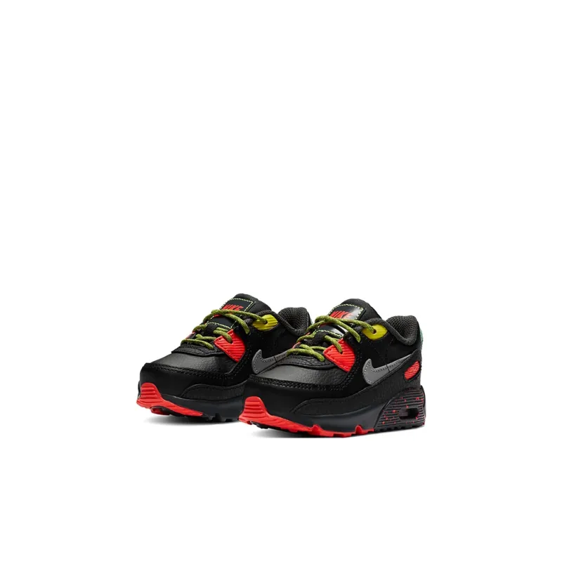Nike Air Max 90 Low Top Toddler Shoes Black Red Green Infant And Toddler-2