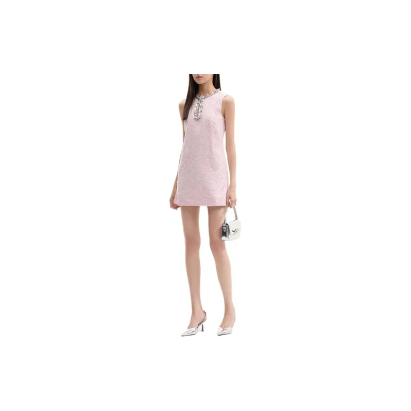 Self portrait Sleeveless Dress Women's Pink-1