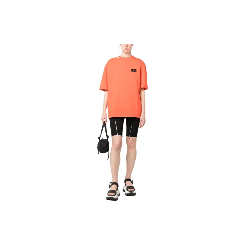 Y 3 T Shirts Women's Honey Citrus Orange-2