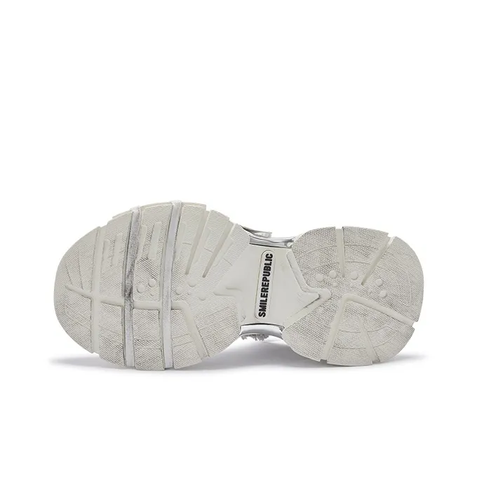 SMILEREPUBLIC Cushioning, Breathable, Coverage, Height Increasing Low Top Chunky Sneakers Unisex-5