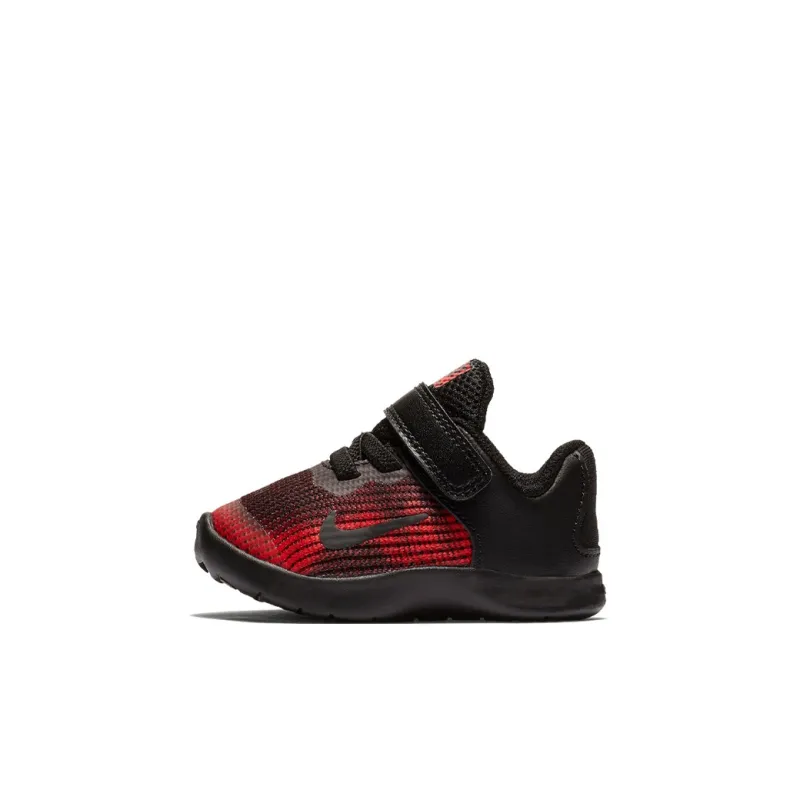Nike Flex 2018 RN Slip Resistant Shock Absorbers Low Top Running Shoes Black Red Infant And Toddler-0