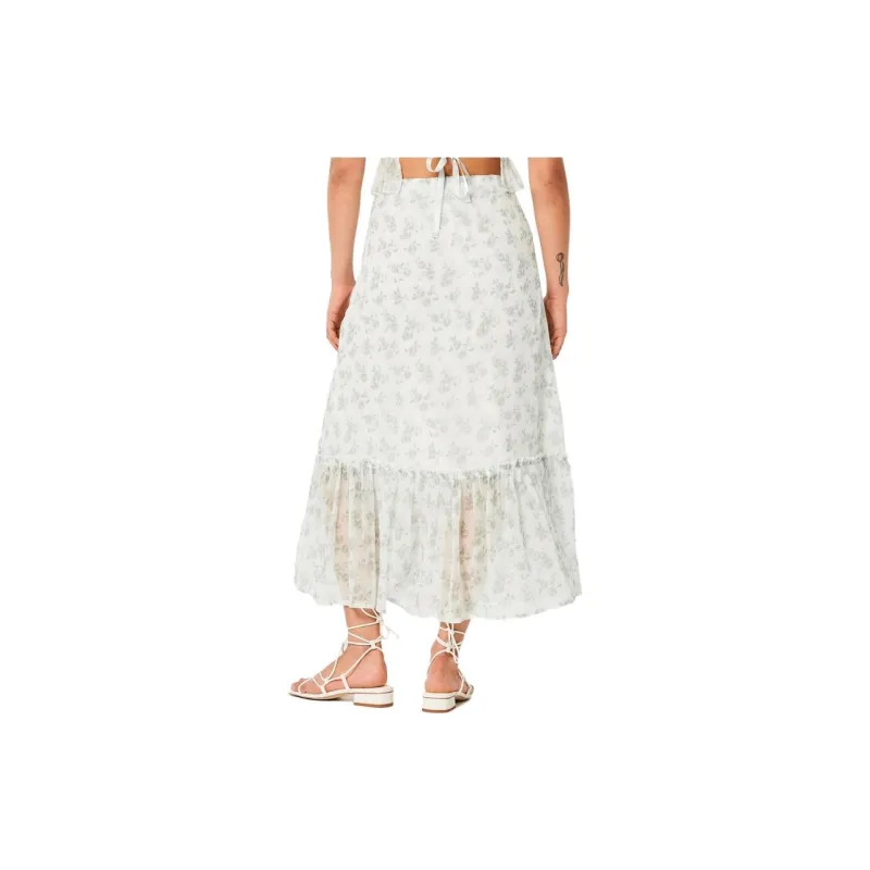 Hollister Casual Long Skirts Women's White-2
