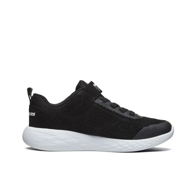 Skechers GO RUN Series 600 Cushioning Anti-Slip And Wear-Resistant Low-Top Running Shoes Black Silver Teenagers-1