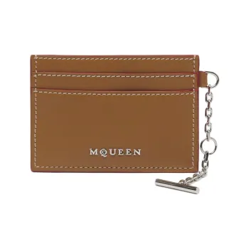 Alexander McQueen Cow Leather Card Holder Regular Women's Walnut
