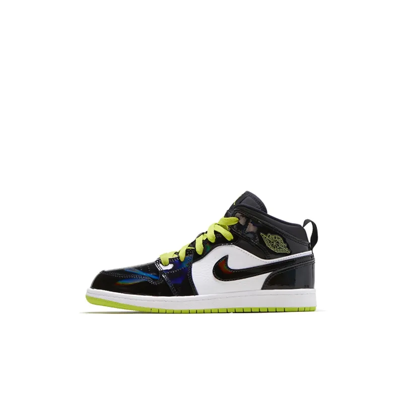 Jordan 1 Mid PS Black Cyber-0