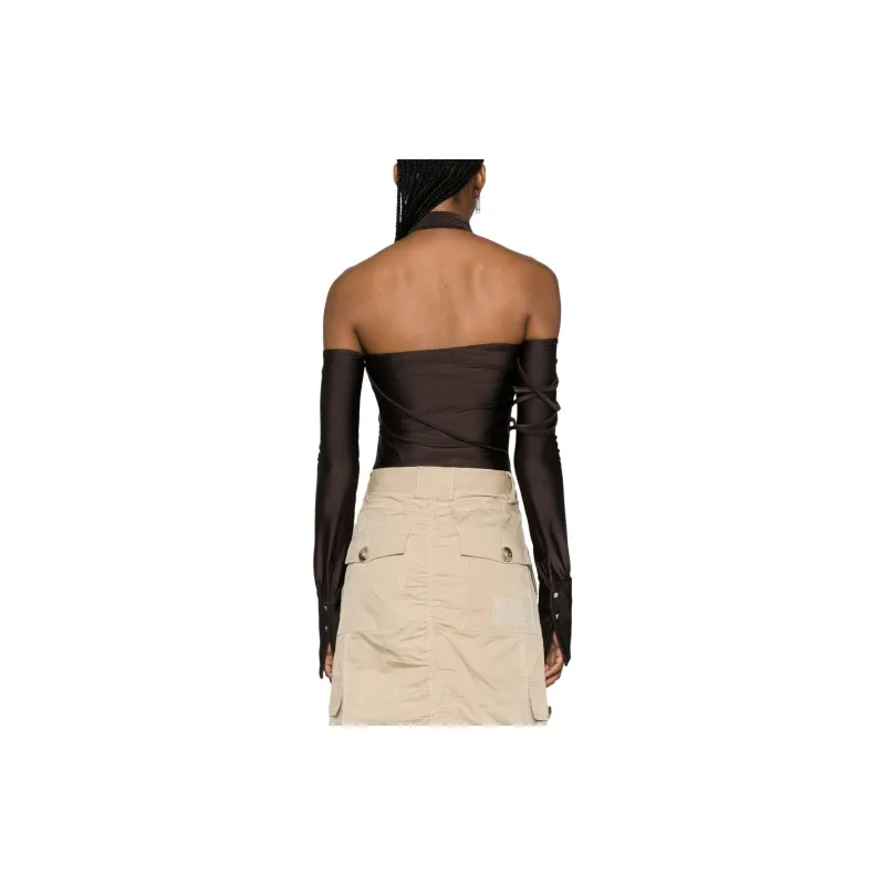 COPERNI Multi Strap Bodysuit 'Brown'-2
