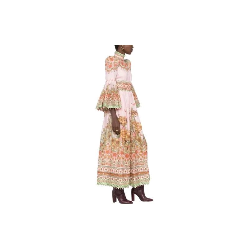 Zimmermann Long-Sleeved Dresses Women's Light Pink-2