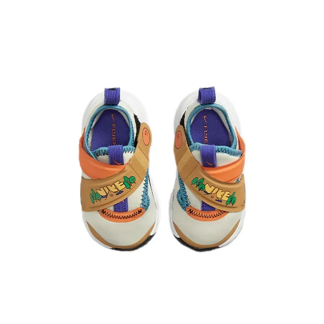 Nike Flex Advance Bt Abrasion Resistant Breathable Support Low Top Running Shoes Orange Yellow Infant And Toddler-2