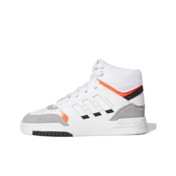 Adidas Originals Drop Step J High Top Kids' Skateboarding Shoes White Gray Teenagers