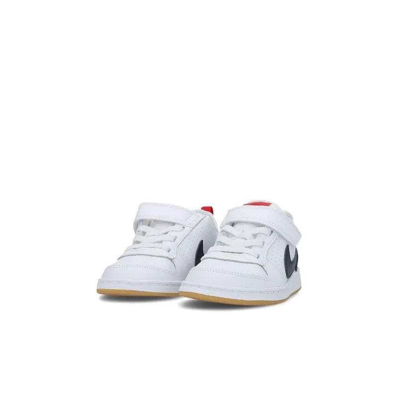 Nike Court Borough Low Top Skateboard Shoes White Blue Red Infant And Toddler-2