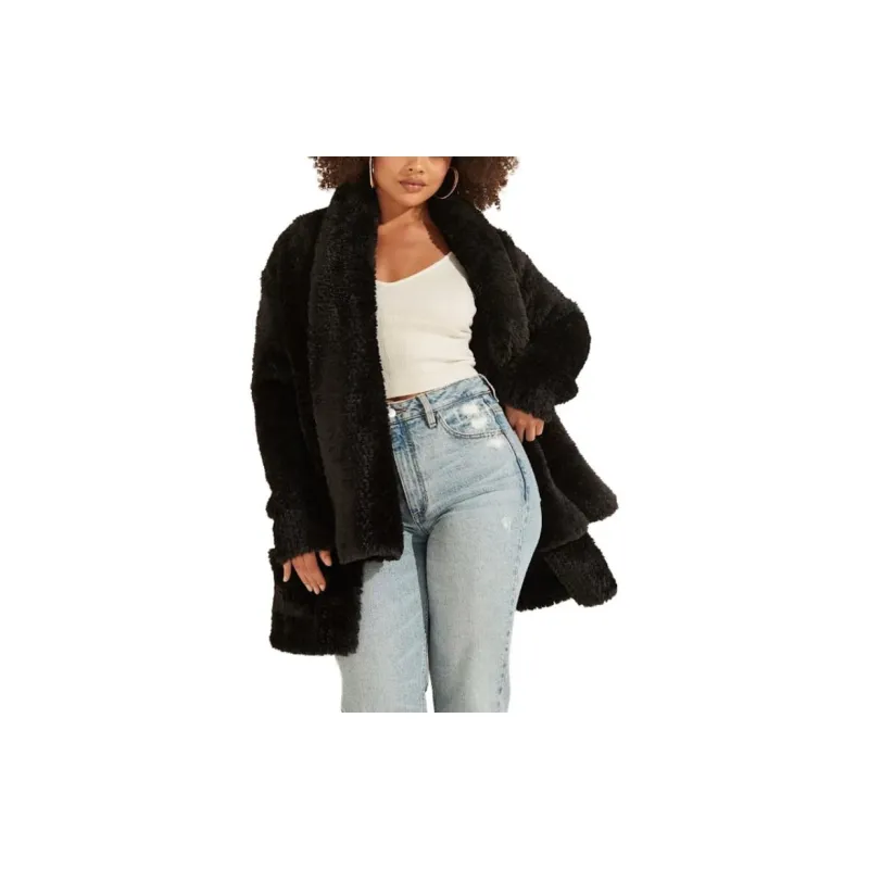 GUESS Jackets & Coats Women's Black-3